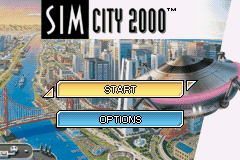 SimCity 2000 title screen for GameBoy Advance